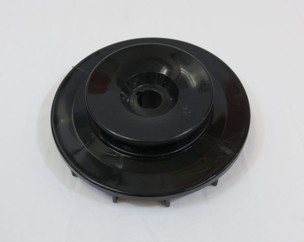 Generator pulley: plastic with built-in fan blades  (begin E-11001)