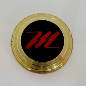 Grille medallion: 'M'