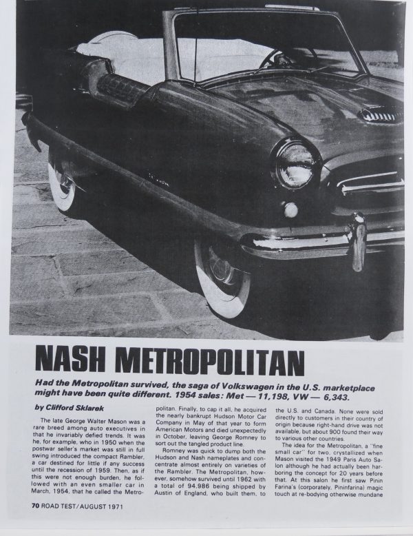 "Road Test" magazine story - 1971