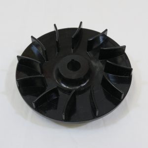 Generator pulley: plastic with built-in fan blades  (begin E-11001)