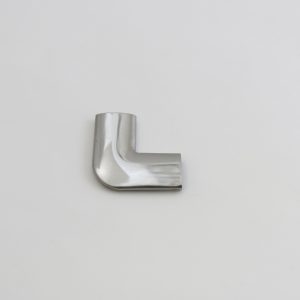 Windshield stainless molding clip: lower corner  (up to E-79087)