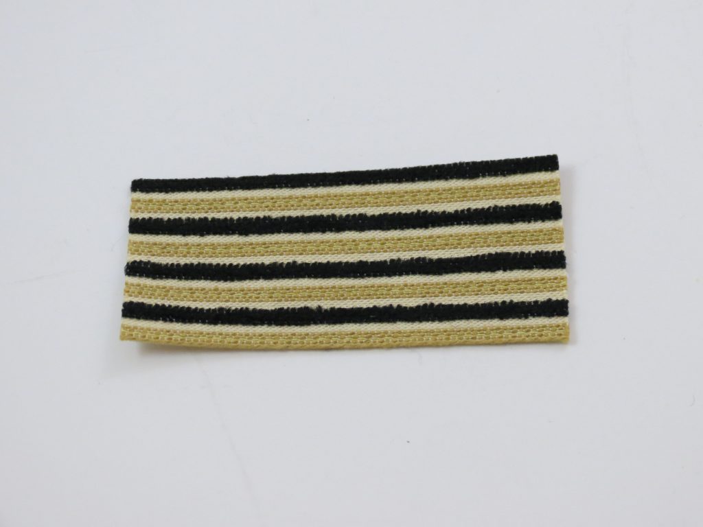 Upholstery fabric: yellow/black striped cloth (yd.) | Metropolitan Pit Stop