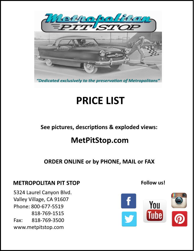 Used Reproduction Hudson Car Parts Restoration Experts Metropolitan Pit Stop